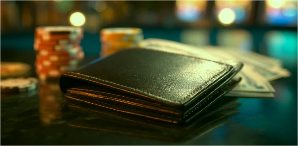 محفظة مليئة بالمال تنتظر الفائز المحظوظ مع WinWin